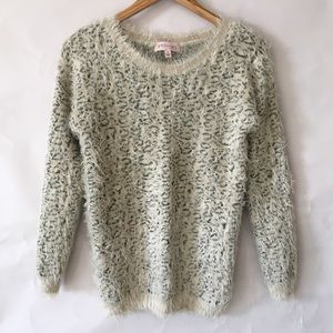 Philosophy // lux minky soft metallic animal spots  sweater S